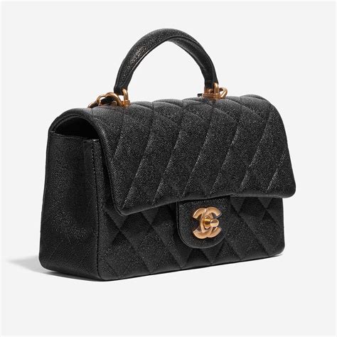 chanel mini rectangular caviar black